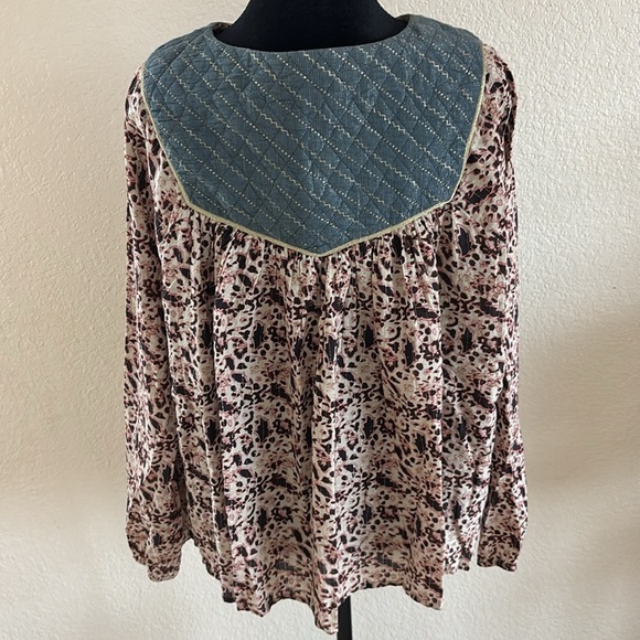 Scotch & Soda Voyage Vagabond Metallic Flowy Blouse 0049 - Picture 6 of 9